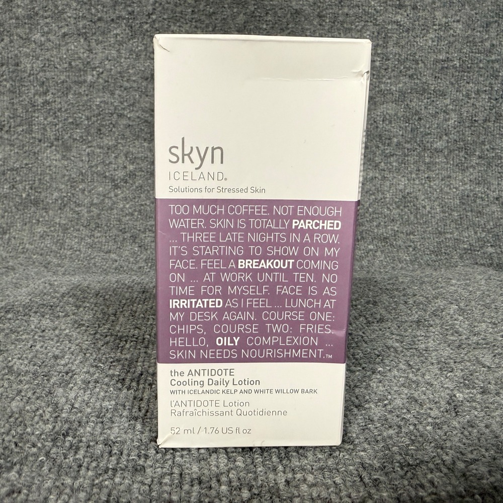 SKYN Iceland Solutions For Stressed Skin Moisturizer Cooling Daily Lotion 1.76oz